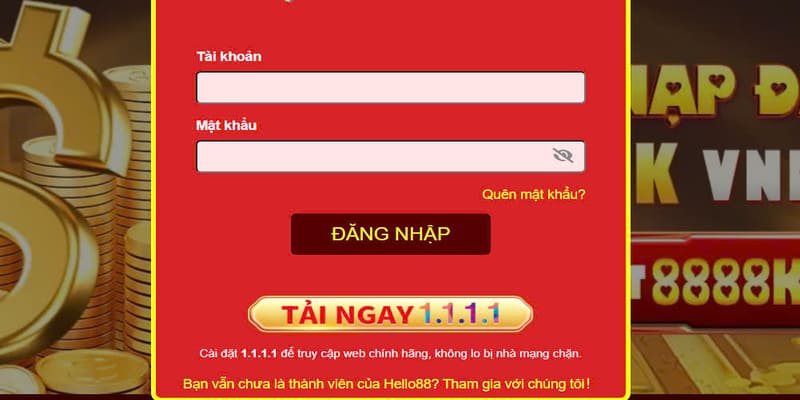 Hướng dẫn đăng nhập Hello88